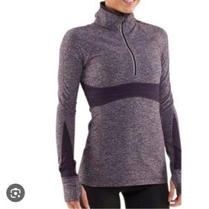 Lululemon Run: Rulu full tilt pullover in Black Swan size 6